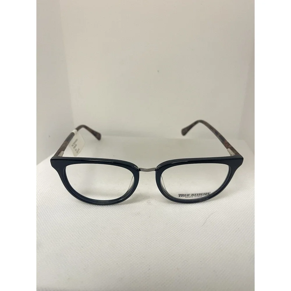 TRUE RELIGION EYEGLASSES FRAME T023 BLK BLACK BURGUNDY MARBLE 54/18/140 202‎